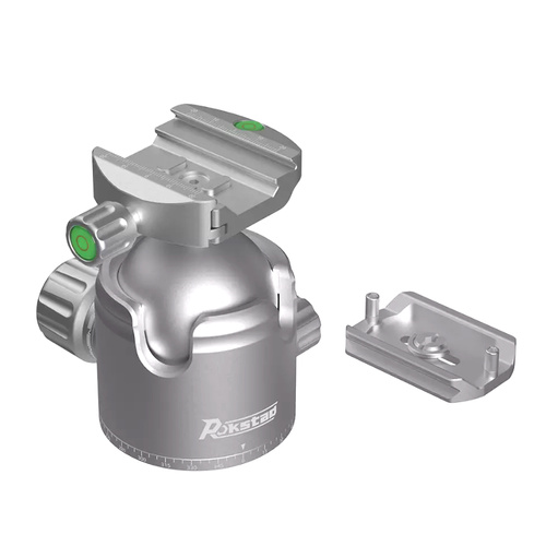 Rokstad - Kulová hlava 56 mm pro závit 3/8"-16 - Picatinny/ARCA - Šedá - RSRH-02