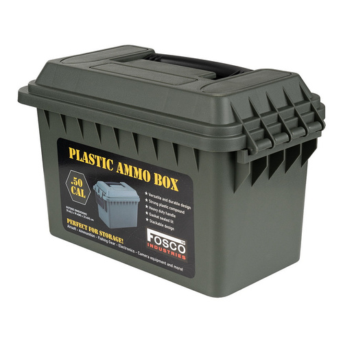 Fosco Industries - Krabice na náboje .50 cal - 9,6 l - Polymer - Zelená - 465202