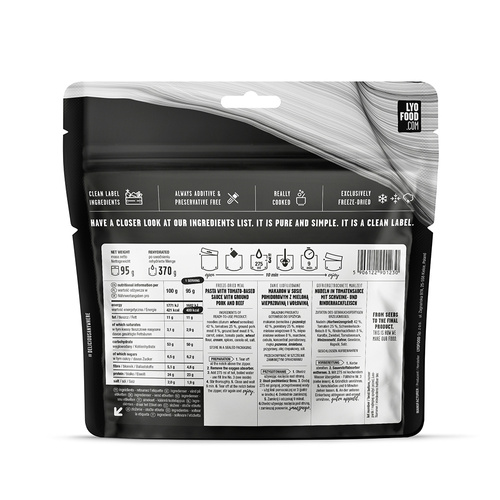 LyoFood - Lyo Expedition - těstoviny Penne a'la Bolognese - 370 g