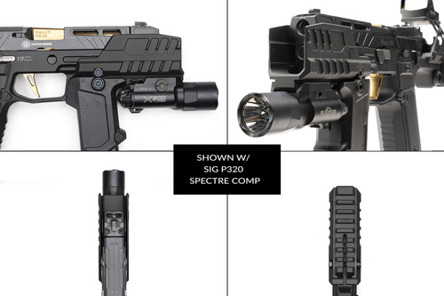 Strike Industries - Štít proti výbuchu Hyper pro pistole SMC Alfa/Bravo - Černý - SI-SMC-BS-S