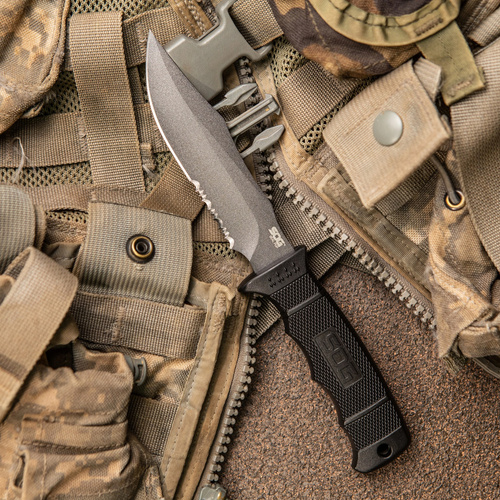 SOG - Taktický nůž SEAL Pup - Kydexové pouzdro - černé - M37K