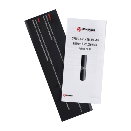Gomander - tlumič hluku pro lovecké zbraně Big Bore 9.6 OB gen2 - M15x1 - černý - TB0.10142_1-M15