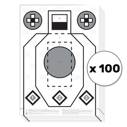 Helikon - RXQT - Cvičný/kvalifikační terč pro pušky - 100 ks