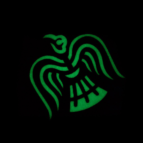 M-Tac - nášivka s nápisem Crow Banner - 500D Cordura - laserem řezaná - fluorescenční - zelená Ranger/GID - 51171239