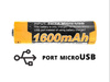 Fenix - 14500 1600 mAh 1,5 V USB Li-ion baterie - ARB-L14U