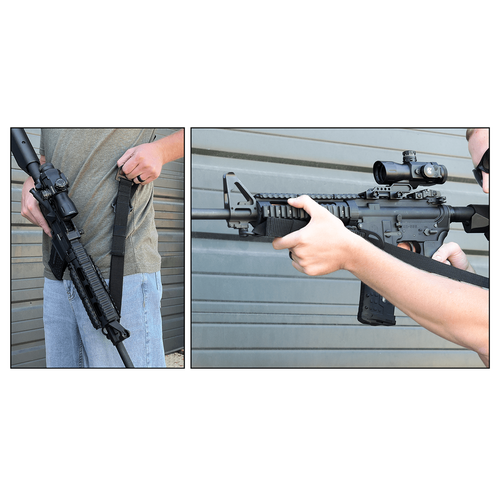 UTG - Bungee Sling QD Gun Sling - 1-bodový - černý - PVC-GB507B