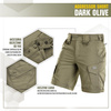 M-Tac - Taktické šortky Aggressor - Polycotton - Rip-Stop - Dark Olive - 20018048