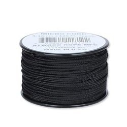 Atwood Rope MFG - Micro Cord - 1,18 mm - černá - cívka 125 stop
