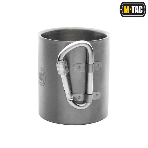 M-Tac - termohrnek s karabinou - 280 ml - nerezová ocel - chrom - 60008012