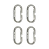 Nite Ize - MicroLink Carbiner - ocel - stříbrná - 4 ks - KL-11-4R3