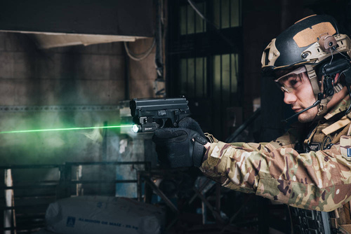 Olight - Světlo na zbraň s laserovým zaměřovačem BALDR S - 800 lumenů - černé