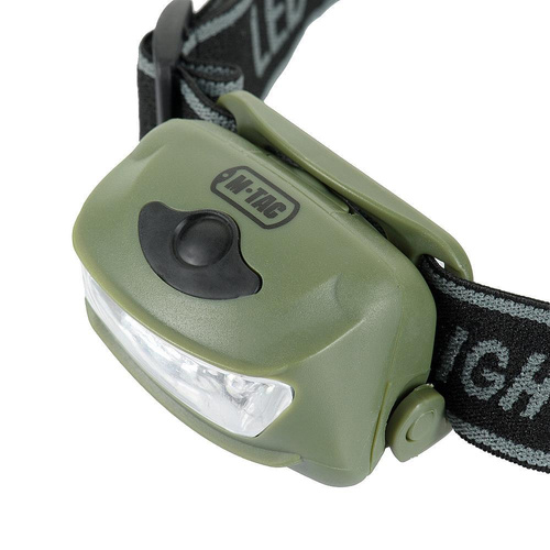 M-Tac - 4+1 LED svítilna s hlavou - 18 lumenů - olivová - MTC-HL-022-OD