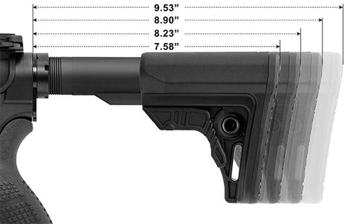 UTG - Pažba pro AR 15 Pro Ops Ready S4 - Mil-Spec - s lícnicí - černá - RBUS4BMS