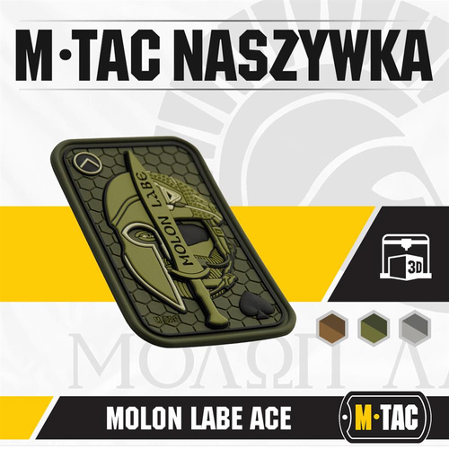 M-Tac - Morální nášivka - Molon Labe Ace Jacquard - Olive / PVC - 51127001