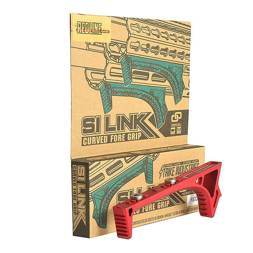 Strike Industries - SI LINK Curved KeyMod / M-LOK Fore Grip - červená - LINK-CFG-RED