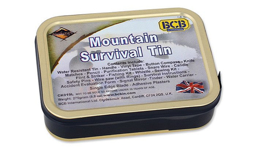 BCB - Sada pro přežití Mountain Survival Tin - 22 ks - CK019L