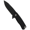 LionSteel - Zavírací nůž s hliníkovou černou / černou čepelí - ROK A BB