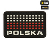 M-Tac - nášivka s vlajkou a nápisem Polsko - laserem řezaná - pixely - černá / červená / bílá - 51007102