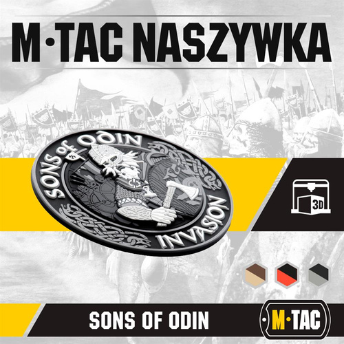 M-Tac - 3D PVC nášivka Sons of Odin - černá/šedá - 51137211