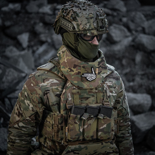 M-Tac - Nášivka s motivem kostlivce - výšivka - 500D Cordura - černá - 51375002