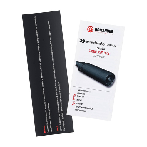 Gomander - Tlumič hluku Tactinox QD L - 7,62 mm - M26x1,5 - černý - TBO.9651