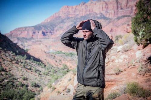 Helikon - Bunda Wolfhound Hoodie - Windpack Nylon - Alpha Green - KU-WLH-NL-36