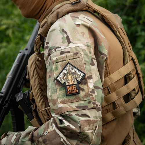 M-Tac - nášivka MG Operator - PVC - s potiskem - hnědá - 51348108