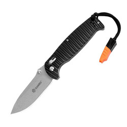 Ganzo - Zavírací nůž G7412P-BK-WS s píšťalkou - 440C - černý - G7412P-BK-WS