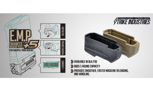 Strike Industries - Vylepšená deska zásobníku +5 PMAG M3 - FDE - SI-EMP+5-FDE