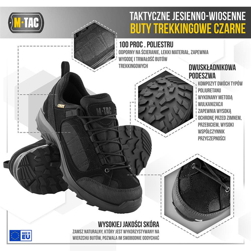 M-Tac - Podzimní / jarní taktická obuv - polyester - černá - 1JJ115 / 2WPLV