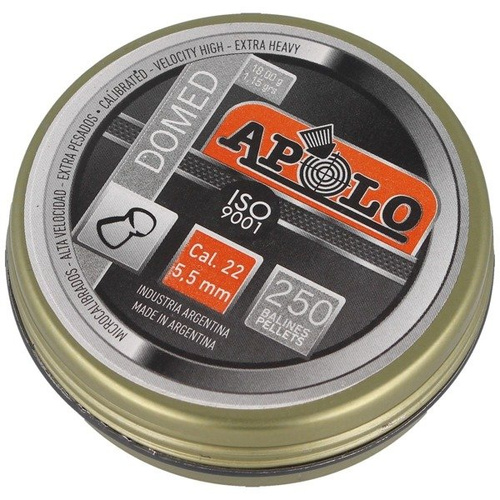 Apolo - Kuličky do vzduchovky s klenutou hlavicí Extra Heavy - .22 / 5,5 mm - 250 ks - E19911