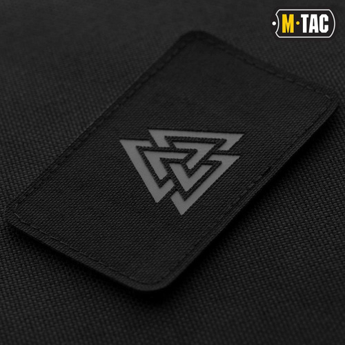 M-Tac - Laserem řezaná vodorovná nášivka Valknut - černá / šedá - 51164211