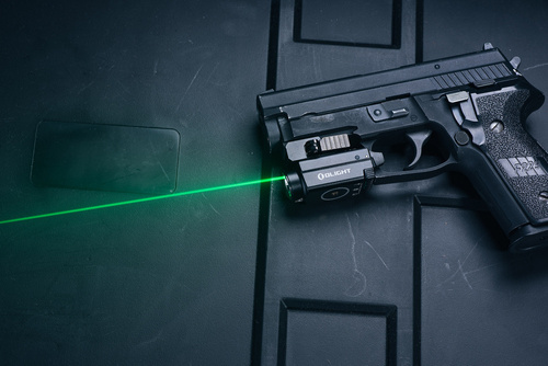Olight - Světlo na zbraň s laserovým zaměřovačem BALDR S - 800 lumenů - černé