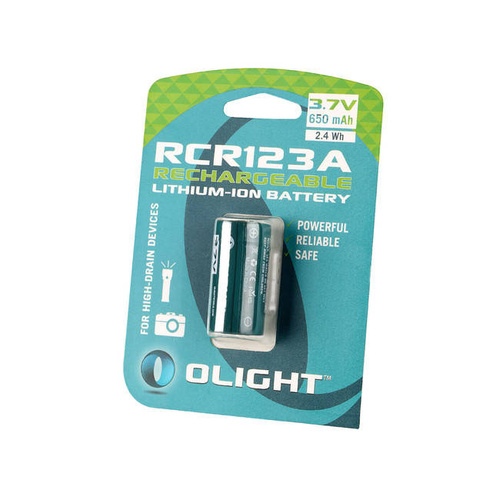 Olight - Dobíjecí li-ion baterie - RCR123A 3,7V 650 mAh