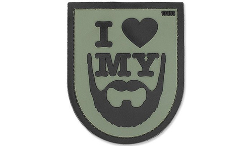101 Inc. - 3D náplast - I Love My Beard - zelená