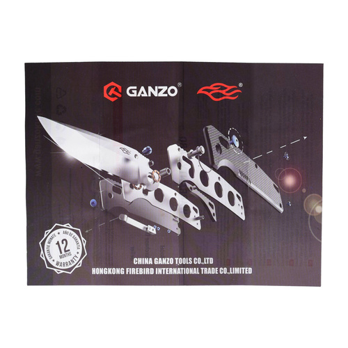 Ganzo - Zavírací nůž Firebird G768PT-GR - D2 - šedý - G768PT-GR