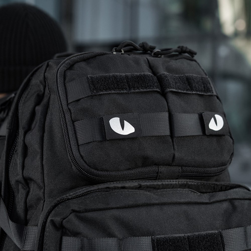 M-Tac - nášivka Tygří oči - 500D Cordura - laserový výsek - reflexní - černá - 51140299