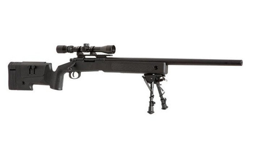 Specna Arms - SA-S02 CORE™ Sniper rifle replica with scope and bipod - Black