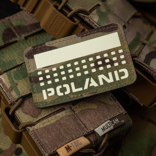M-Tac - Nášivka s polskou vlajkou a nápisem - fluorescenční - pixely/obdélník - Multicam - 51006208