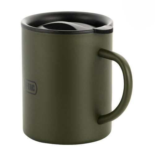 M-Tac - Termohrnek s víkem - 400 ml - olivový - H0180008
