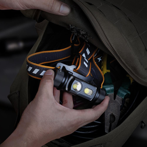 Fenix - Čelovka LED s dobíjecí baterií 5000 mAh - 1600 lumenů - HM70R