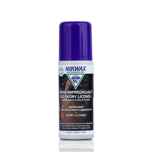 Nikwax - Impregnační vosk na lícovou kůži - čirý - houbový aplikátor - 125 ml - 751-POL