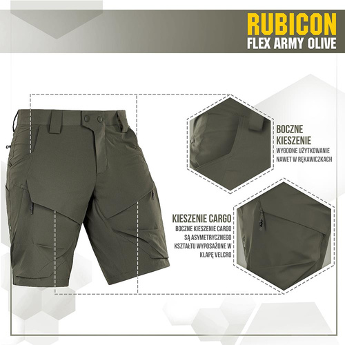 M-Tac - Taktické šortky Rubicon Flex - 4-Way Stretch - YKK - Army Olive - 20070062