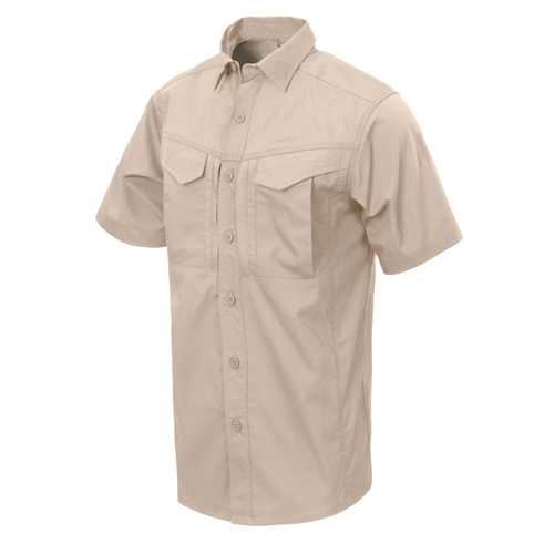 Helikon - Košile Defender Mk2 - krátký rukáv - PolyCo Ripstop - Khaki - KO-DS2-PR-13