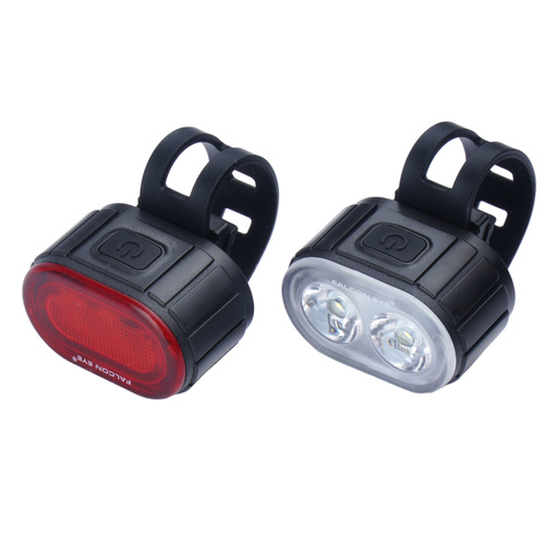Falcon Eye - Sada světel na kolo Twins 2.0 - 120 lm/20 lm - Černá - FBS0071