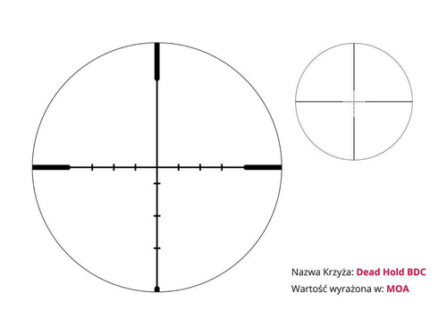 Vortex Optics - Puškohled Diamondback 1,75-5x32 - 1'' - Dead-Hold BDC MOA - černý - DBK-08-BDC