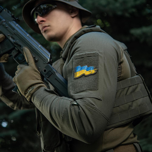 M-Tac - nášivka s vlajkou Ukrajiny - výšivka - Cordura 500D - pravá - zelená Ranger - 51298123