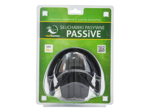 RealHunter - Pasivní chrániče sluchu - 20 NRR - černé - 258-014