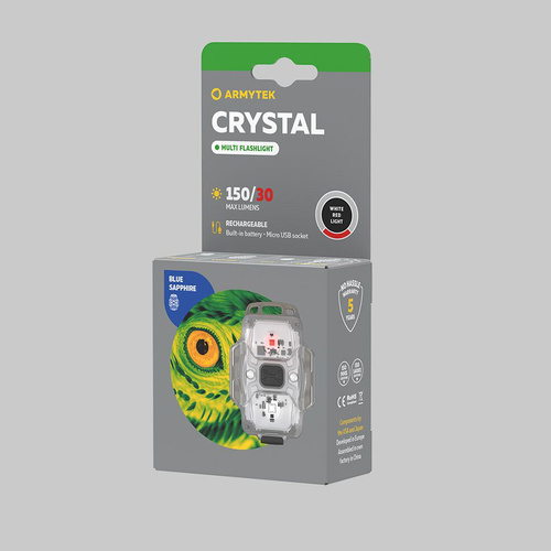Armytek - Kapesní svítilna LED Crystal WRB - maják - 150 lm - modrá/šedá - F07202B