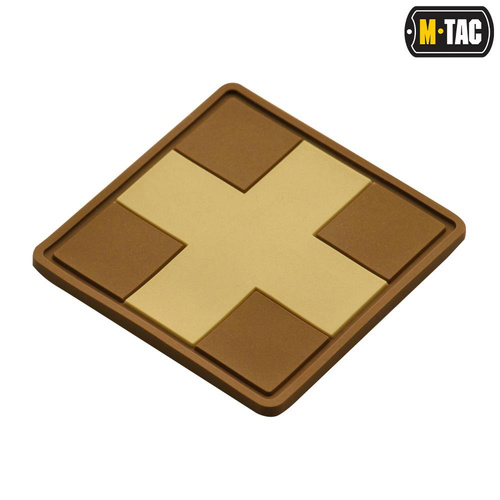 M-Tac - Medic Cross Square 3D PVC nášivka - Coyote - 51124005